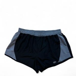 N.Y.L. Sports Black and Gray Elastic Shorts with built in underwear